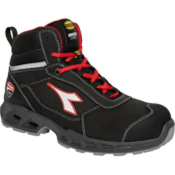 Diadora Utility Ducati Shark Engine Mid S3S, Sicherheitsschuhe - Schwarz/Rot - 41 EU