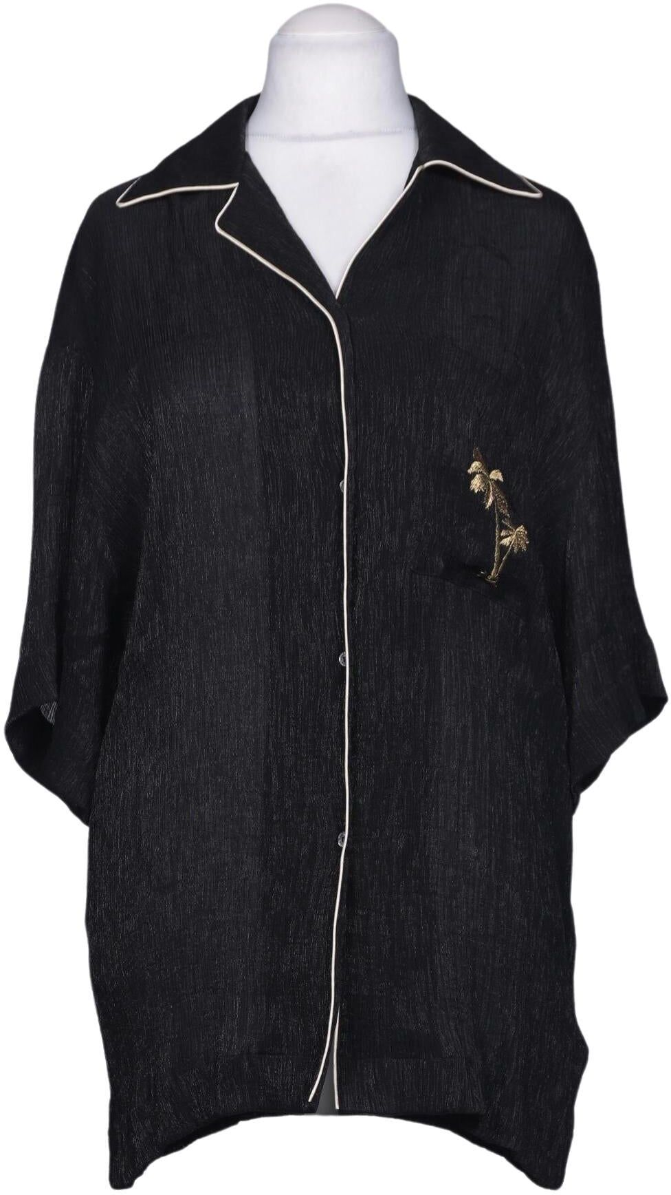 Palm Angels Damen Bluse, Schwarz, Gr. EU 36 (IT 42), Viskose / Synthetik - Second Hand