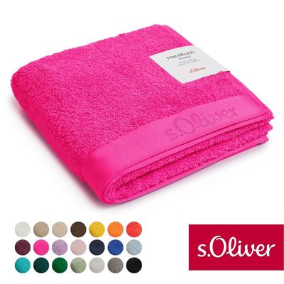 Handtuch S.OLIVER "s.Oliver, Premium Qualität, 600 gr/m², auch als Sets erhältlich", pink, B:50cm L:100cm, Walkfrottier, Baumwolle, Handtücher, große Farbauswahl, auch als Duschtuch, Waschhandschuh, Gästetuch