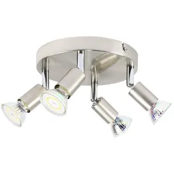 DECKENSTRAHLER Birtha 4-flammig 18/18/11 cm