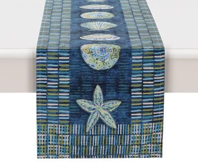 Laural Home Embellished Shells Table Runner