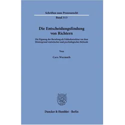 Die Entscheidungsfindung von Richtern, Fachbücher von Cara Warmuth