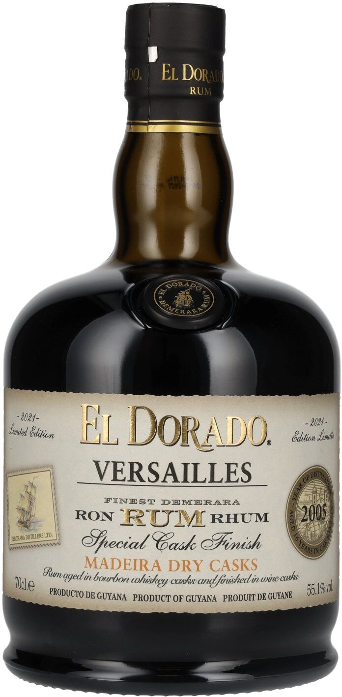 El Dorado Rum VERSAILLES Special Madeira Dry Casks 2005 55,1% Vol. 0,7l
