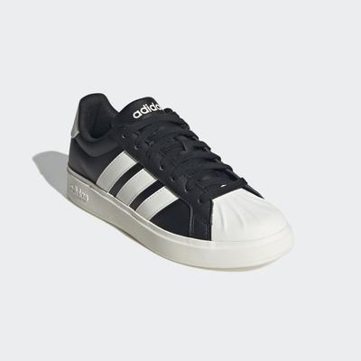 Sneaker ADIDAS SPORTSWEAR "STREETTALK", Damen, Gr. 39, core schwarz, core weiß, core schwarz, Synthetik, Schuhe Sneaker, inspiriert vom Design des adidas Superstar