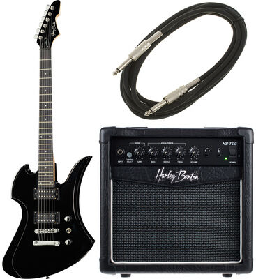 Harley Benton MB-20BK Rock Series Bundle Schwarz