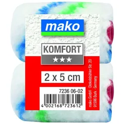 mako Kleinflächenroller-Mini-Ersatzwalzen mako-flor KOMFORT 5 cm, 2 Stk im Polybeutel
