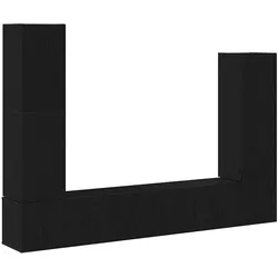vidaXL TV-Schrankset 6 pcs Schwarz Eichen-Optik Holzwerkstoff