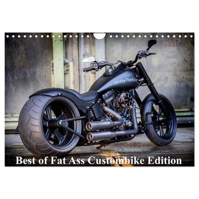 Exklusive Best of Fat Ass Custombike Edition, feinste Harleys mit fettem Hintern (Wandkalender 2026 DIN A4 quer), CALVENDO Monatskalender
