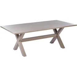 GARTENTISCH 200/105 cm Metall Taupe Cascais
