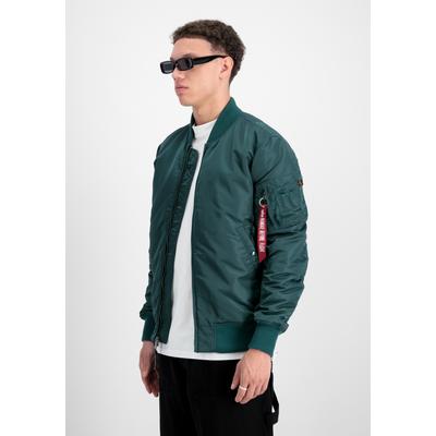 Bomberjacke ALPHA INDUSTRIES "MA-1 VF 59 Long", Herren, Gr. M, grün (force grün), Obermaterial: 100% Nylon. Futter: 100% Nylon. Füllung: 100% Polyester, Jacken Bomberjacke
