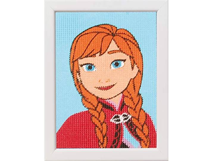Vervaco WD borduurschilderij pakket Anna borduurpakket voorgedrukt, stram, wit 13 x 18 x 0,3 cm