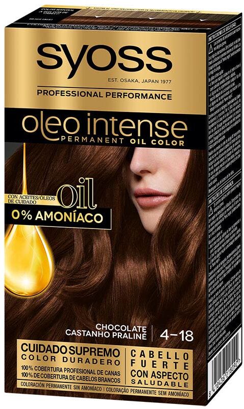Syoss Olio Intense tinte sin amoniaco #4.18-chocolate