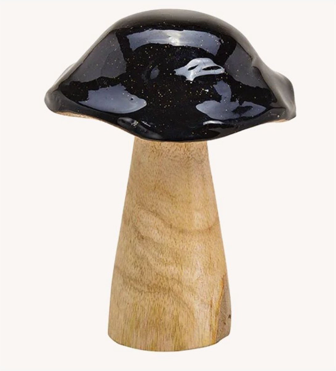Houten paddestoel voor op tafel, 14 cm