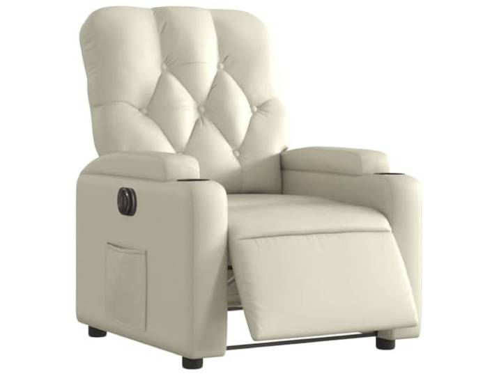 vidaXL Relaxsessel Elektrisch Creme Kunstleder