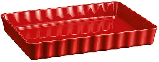 Emile Henry Burgundy 34 x 24cm Deep Rectangular Tart Dish