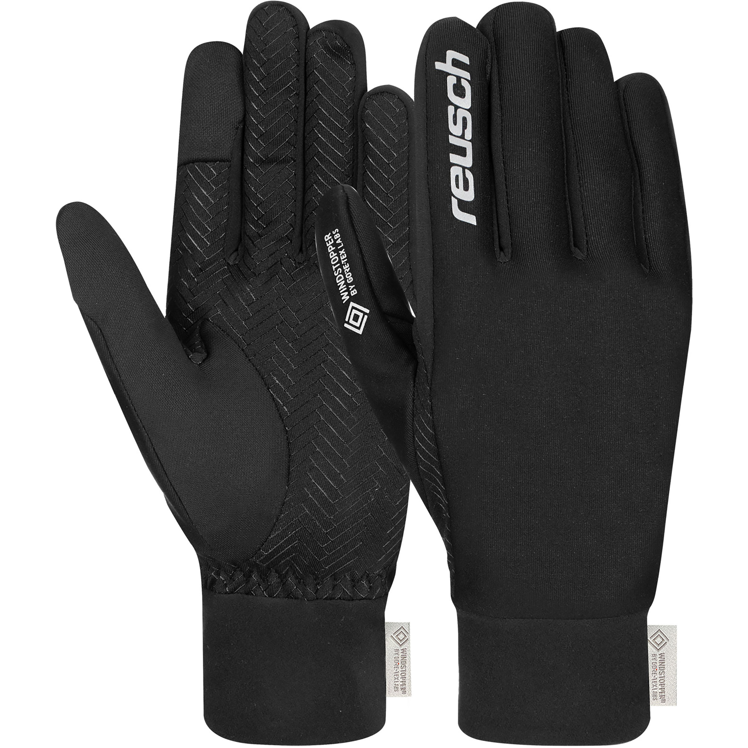 Reusch Karayel Windstopper Touch-Tec Kinder Fingerhandschuhe schwarz Größe 5 Langlauf Klassik | Langlauf Skating Wasserabweisend Wasserabweisend