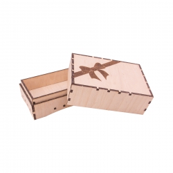 holzspielerei Basteltruhe - Geschenkbox Schleife 281042