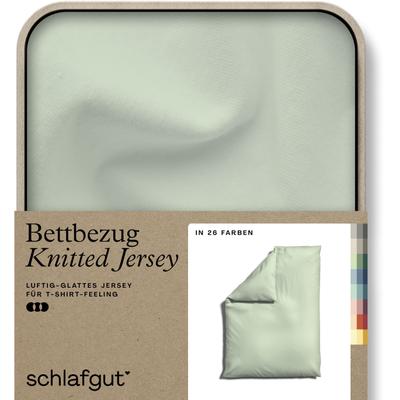 Schlafgut "Premium Bettbezug Knitted Jersey (1 St)" Ton-in-Ton Reißverschluss, Bio-Baumwolle mit Elasthan, Uni, OEKO Tex