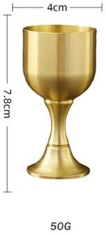 Trendy Discount Goods Pure Brass Goblet, Elegant Copper Chalice Cup, Metal Liquor Tumbler For Cocktails And Wine, Party Glass, Home Bar Decor large