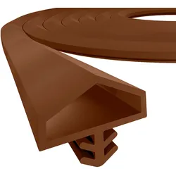 PRIOstahl Zargendichtung Flexible Braune Türdichtung 10 Meter aus Weich-PVC Dichtband Zugluftstopp