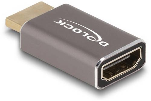 Delock 60081 HDMI Adapter [1x HDMI-Stecker - 1x HDMI-Buchse] Grau