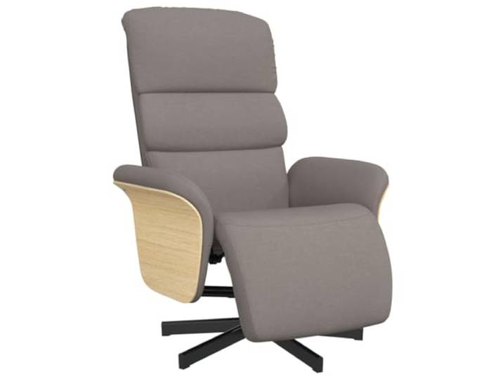 GHVBNMF Relaxsessel mit Liegefunktion Drehsessel Stoff Taupe Ergonomischer Ruhesessel 360 Grad drehbar mit manueller Verstellung von 105 bis 125 Grad fürs Wohnzimmer.