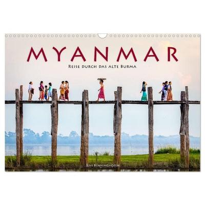 Myanmar - Reise durch das alte Burma (Wandkalender 2027 DIN A3 quer), CALVENDO Monatskalender
