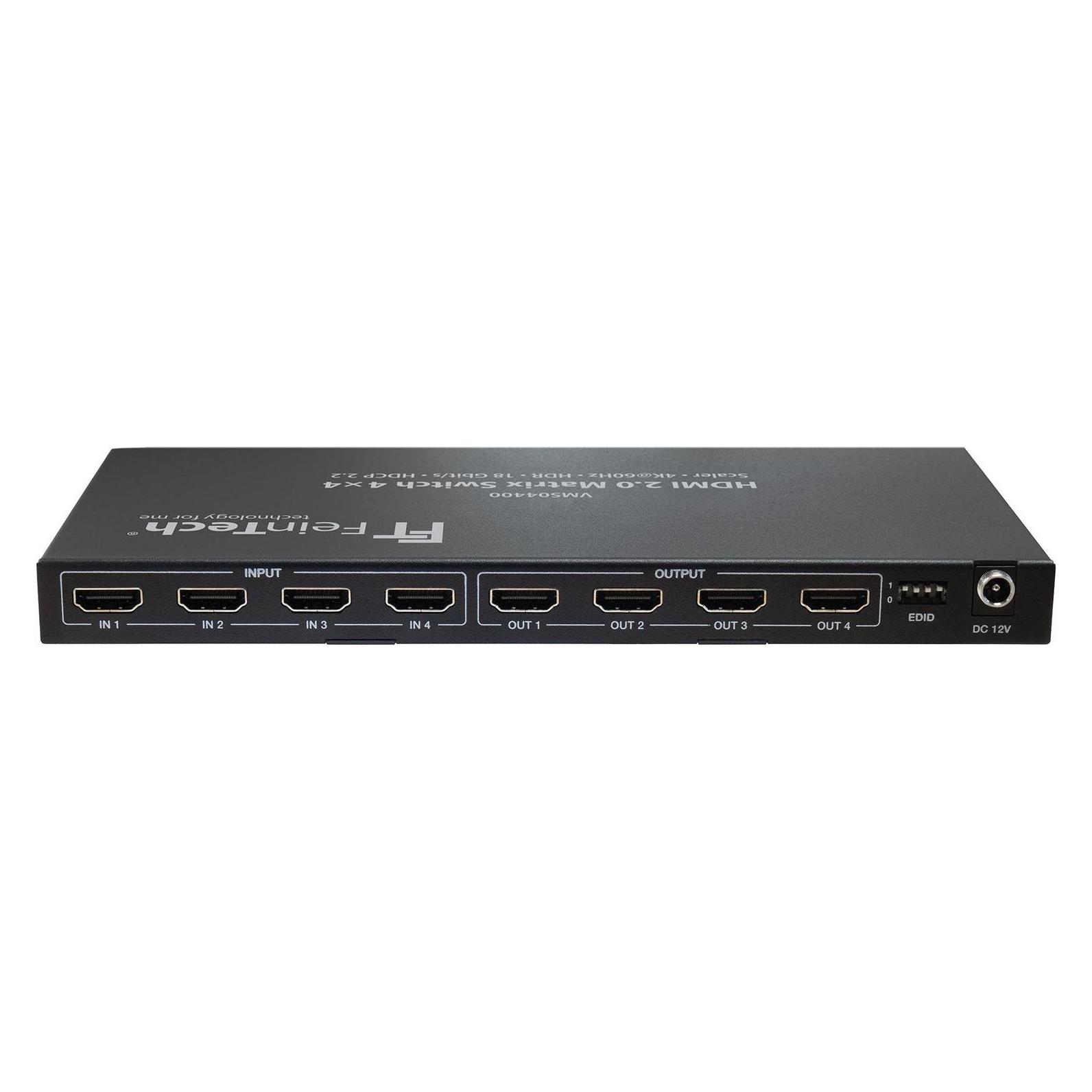 FeinTech VMS04400 HDMI 2.0 Matrix Switch 4x4 mit Scaler (VMS04400)