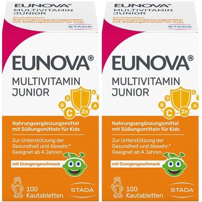 2x Eunova Junior Kautabletten m.Orangengeschmack 2x100 St