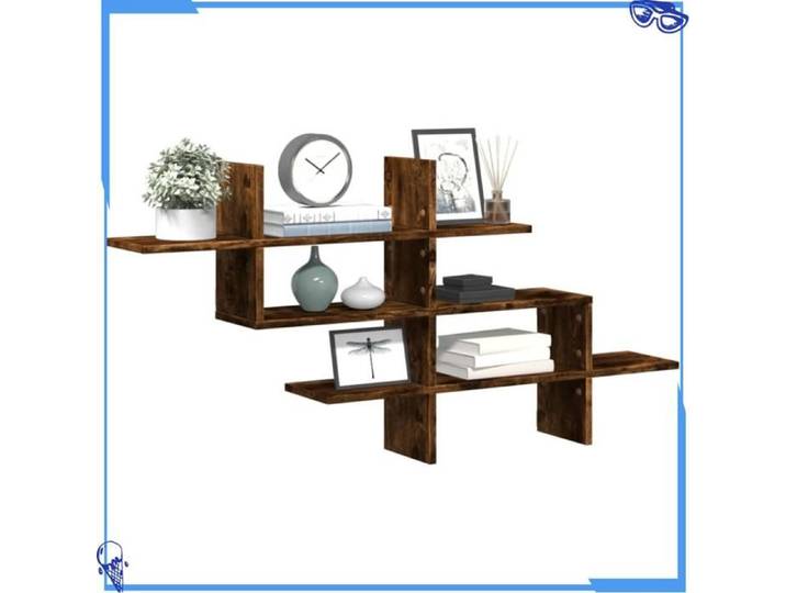 Étagère murale - 124 5x18x60 5 cm - Bois d'ingénierie - Chêne - Complément Parfait à Votre Décoration - Pour Intérieur