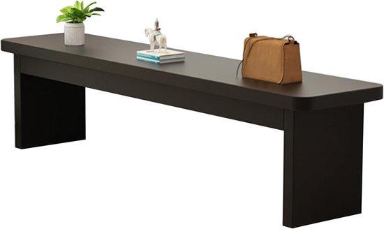 Famanu Holzbank Elegantes Design - 100 cm - Schwarz