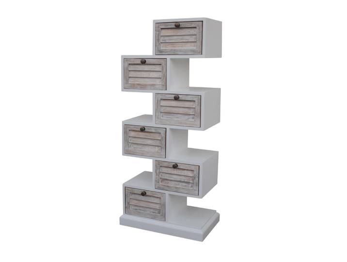 LC Home Hampton Schubladenkommode aus Mangoholz mit Lamellenfront