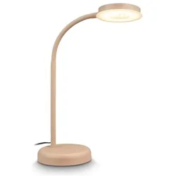 Briloner, Tischlampe, MEGG LED Homeoffice Tischleuchte - Beige (800 lm)