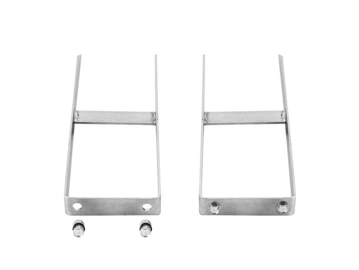 vidaXL Pfostenträger 2 Stk. für WPC Zaun Stahl 40 cm
