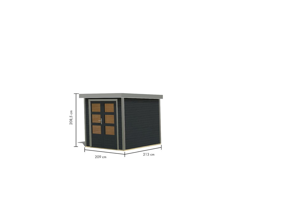 KARIBUHOLZT GH Jupiter C Anth 213x217x211 Metal staubgrau 16954040