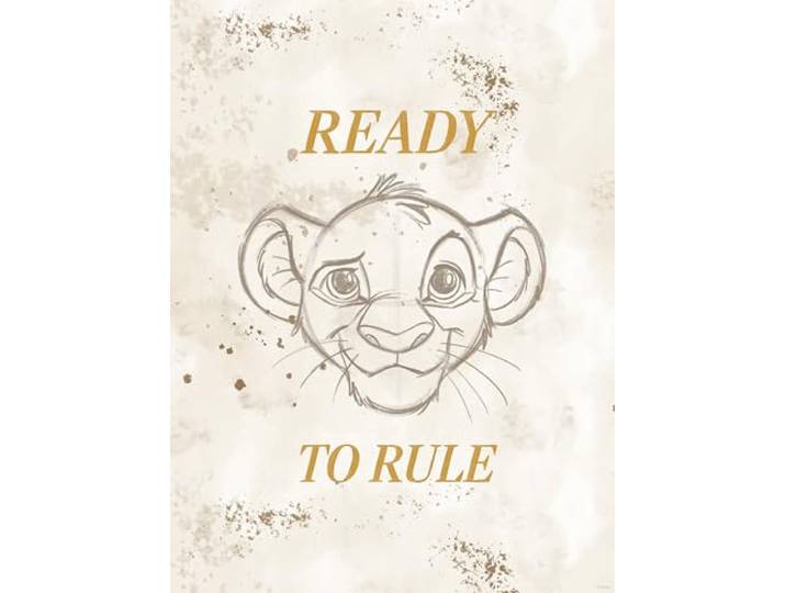 Komar Wandbild- Disney The Lion King Ready to Rule - Größe 30 x 40 cm - Poster, Kinderzimmer, Dekoration - gerollt ohne Rahmen