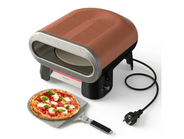 Tefal Pizza Pronto elektrischer Outdoor-Pizzaofen, automatischer Drehstein