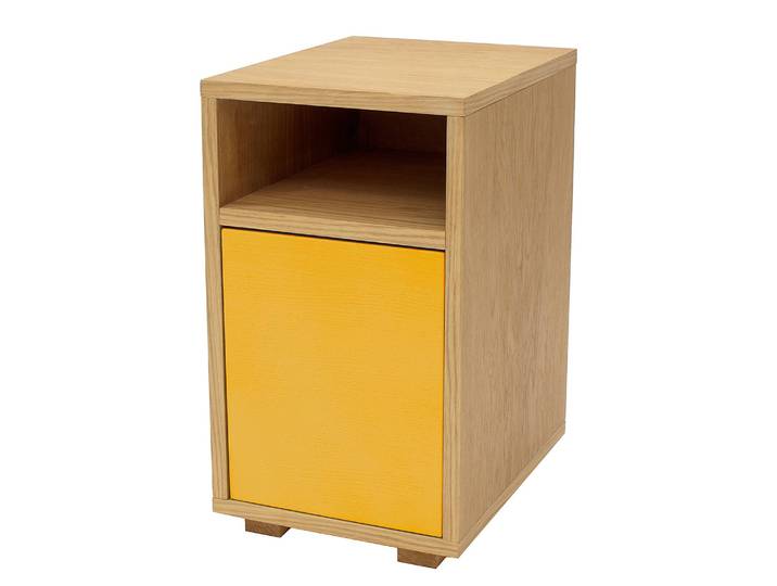 Table de chevet Slim 30 x 53 x 40cm Jaune/Jaune moutarde