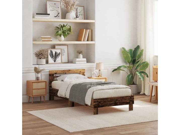 Cadre de lit contemporain - GKK - sans matelas - avec lumières LED Bois ancien 90x190 cm @3071@