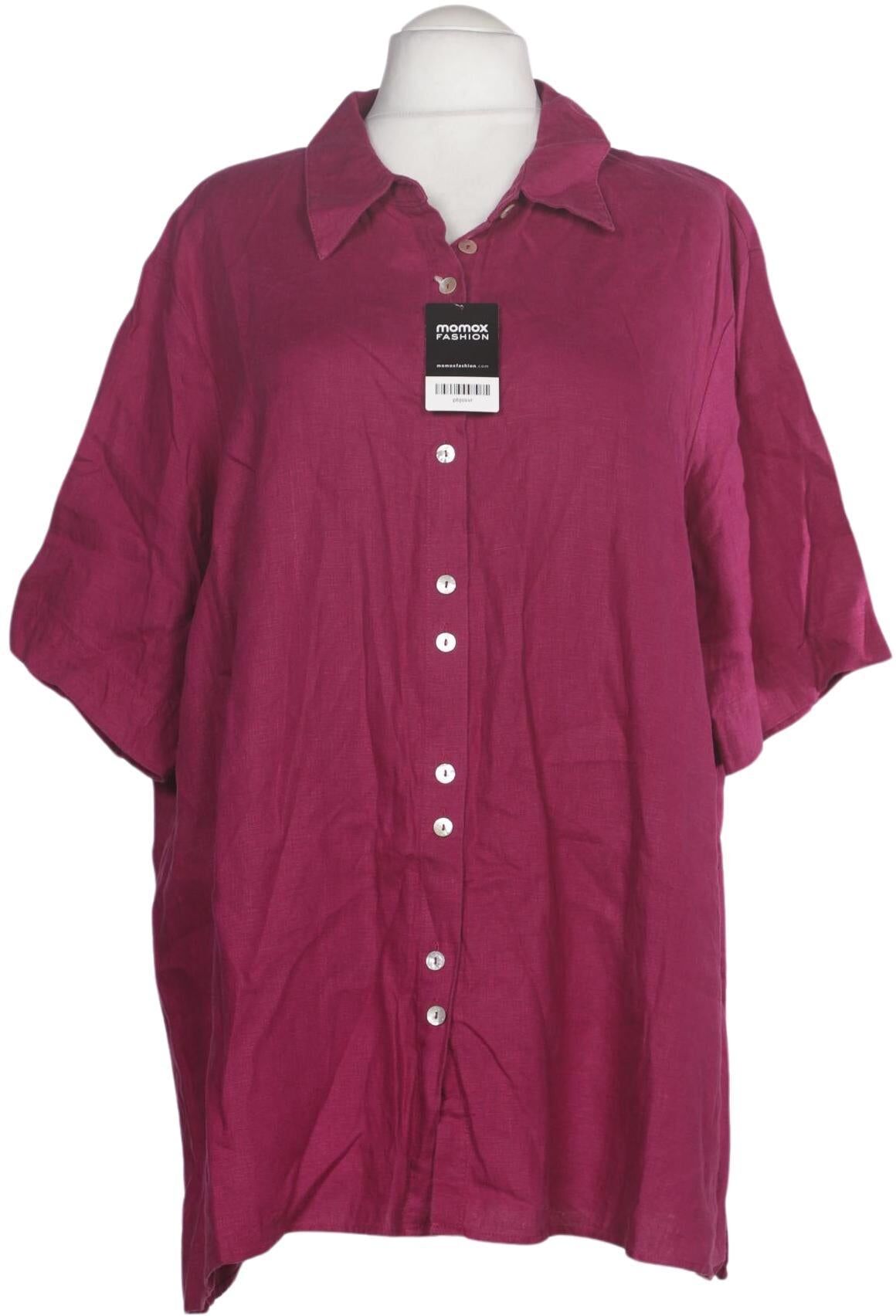 Ulla Popken Damen Bluse, Pink, Gr. 5Xl, Leinen - Second Hand