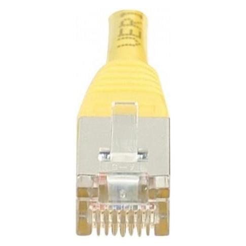 Exertis Connect Patchkabel F/UTP, CAT.6, gelb, 50,0 m Patchkabel mit besonders schmalem Knickschutz (CAT6, 50 m) (853353)