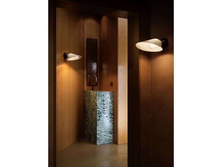 Plume Wandleuchte IP44 Black/Porcelain - DCW - Badezimmer - Aluminium