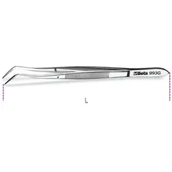 Beta Tools, Pinzette, Spitz abgewinkelte Pinzette (BE993G)