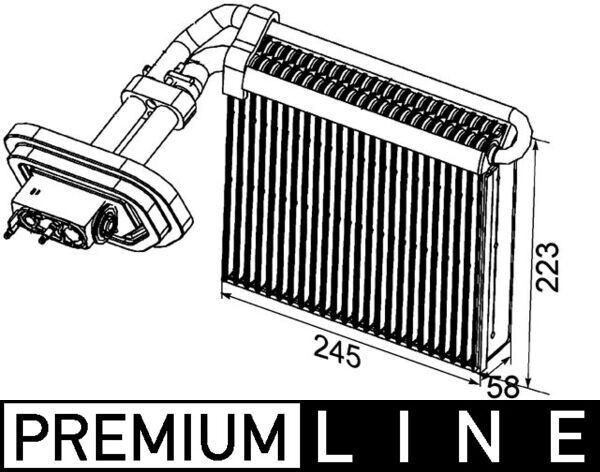 MAHLE ORIGINAL AE 99 000P Verdampfer Klimaanlage