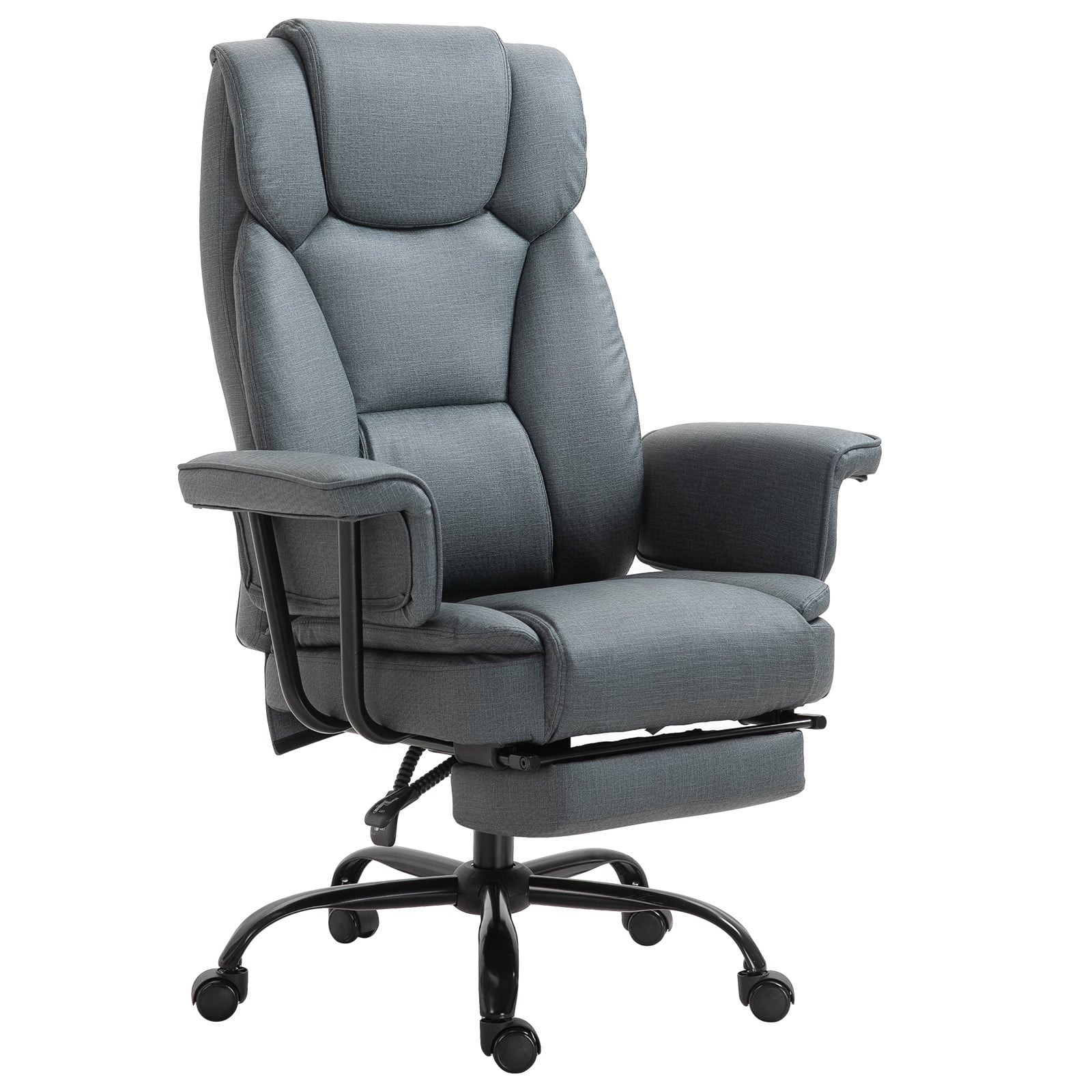 Vinsetto Bureaustoel Directiestoel Ergonomisch Design Grijs