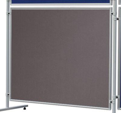 Franken Stellwandtafel ECO beidseitig Filz, grau, Aluminiumrahmen, 1200x1200 mm