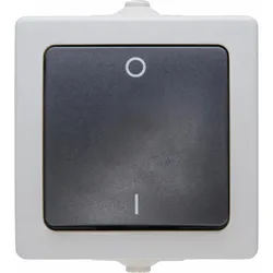 Kopp 565256009 NAUTIC - Ausschalter, 2-polig, Farbe: grau