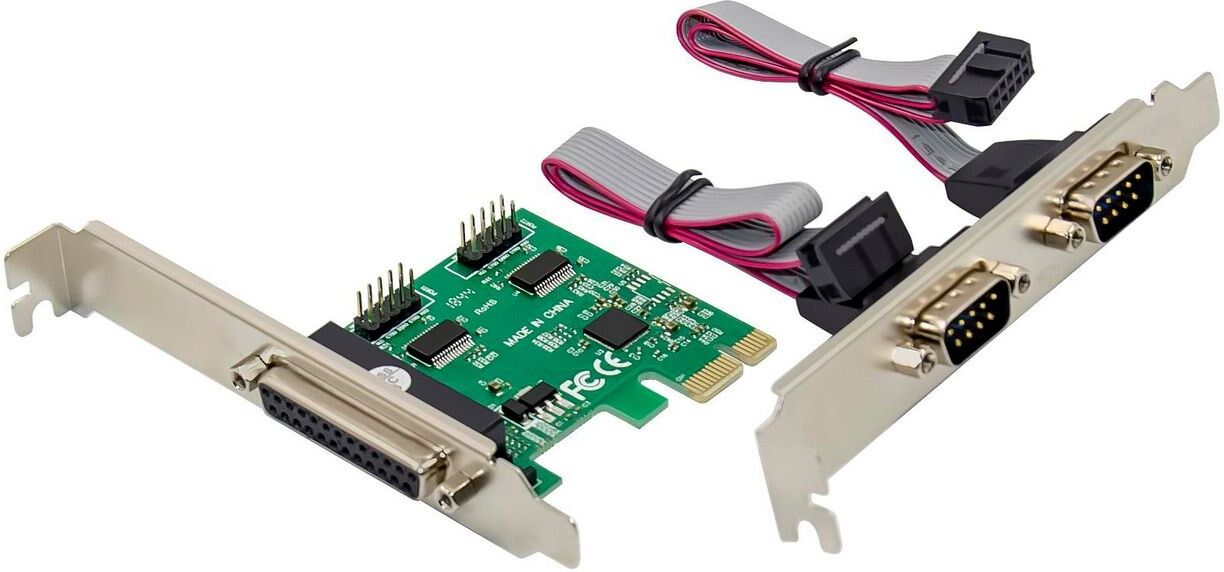 Microconnect MC-PCIE-MCS1P2S PCIe x1 Card, 1 Port Parallel DB25 + 2 Port Serial DB9, ASIX MCS9901