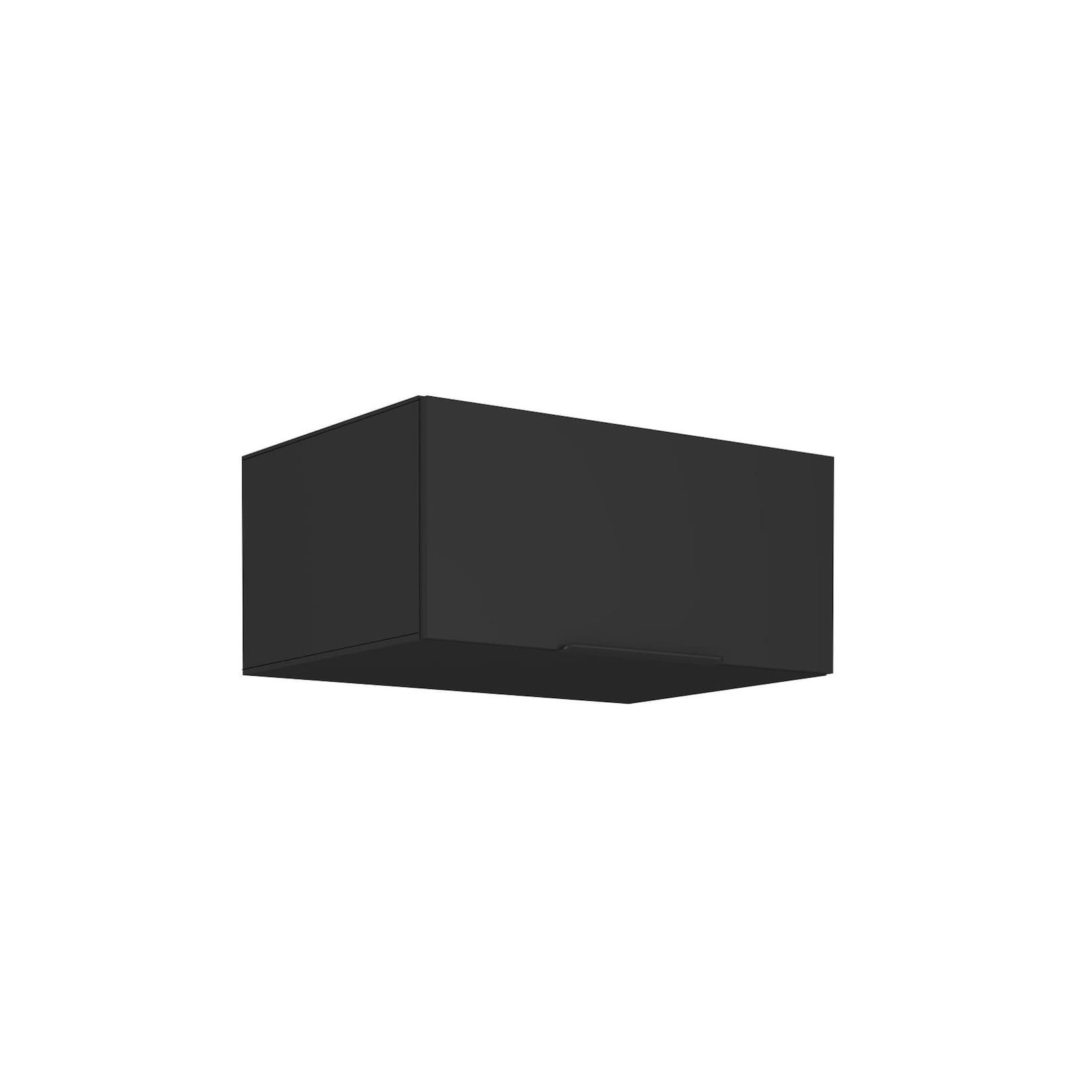 Aufsatzschrank Hochschrank 80 cm SIENA Schwarz Küchenzeile Küchenblock Küche
