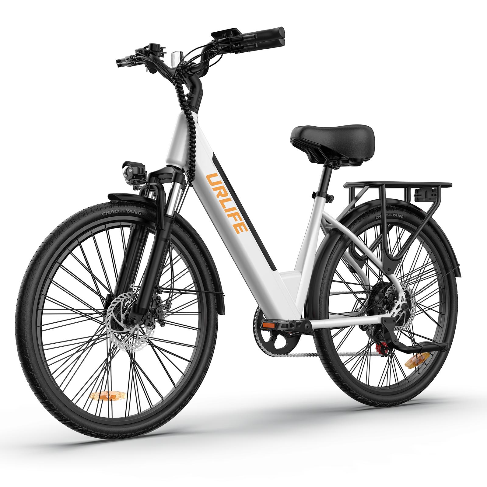 E26 E-Fahrrad für den Stadtpendelverkehr für Erwachsene, 250W, 48V 13Ah, Tiefeinsteiger-Rahmen, 120 kg Traglast, Federdämpfung, 25 km/h